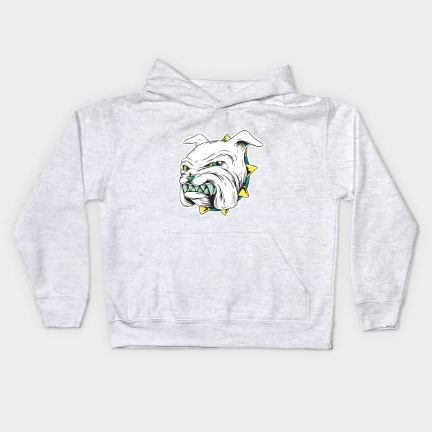 Bulldog Kids Hoodie by Digster